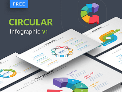 Free Circular Infographic powerpoint template circular free freebie freebies infographic infographics powerpoint powerpoint template ppt template pptx slides vector