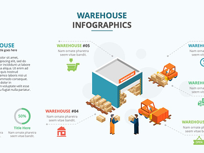 Warehouse Infographic Free powerpoint slide