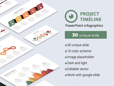 project timeline powerpoint infographics