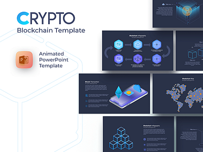 Crypto Blockchain and cryptocurrency free powerpoint template