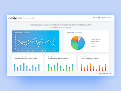 Dashi Dashboard PowerPoint Template business charts colorful dashboad dashboard design dashboard ui design graphics graphs infographics layout design powerpoint powerpoint presentation powerpoint template ppt template pptx premium slides template template design