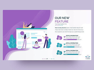 E-Learning PowerPoint Presentation Template business clean clear creative design elearning free freebies illustration infographic knowledge learn powerpoint ppt presentation school slides students study work