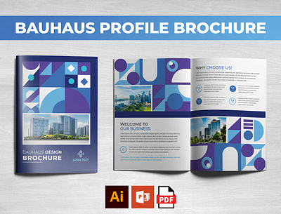 Bauhaus Style Company Profile | Brochure | Editorial Design advertisement annual report banner design bauhaus bauhaus annual report bauhaus brochure bauhaus company profile bauhaus design bauhaus editorial design bauhaus style branding business brochure catalogue design company branding company brochure company profile design logo social media style guide