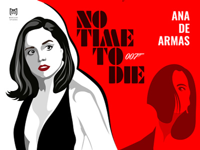 No Time To Die - Ana De Armas. graphic design hero image illustration illustrator landing page photoshop photoshop art poster vector