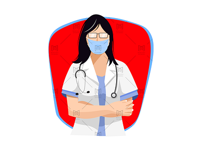 Doctor vector illustration (covid-19 theme)