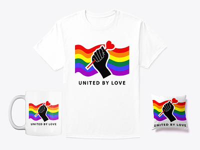 LGBTQ T-shirts and more.... coffee mug heart illustraion lgbt lgbtq logo love pillow t shirt design
