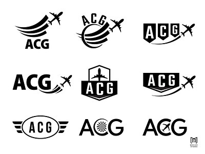 ACG logo for aviation academy. aircraft airline airplane aviation brand branding flight graphic design illustrator logo logo design logotype photoshop pilot plane vector