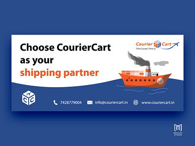 CourierCart shipping print banner.