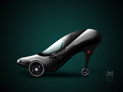 Supercar Manipulation from a heel. car digitalart heel hero image landingpage manipulation photoshop sci fi vehicle