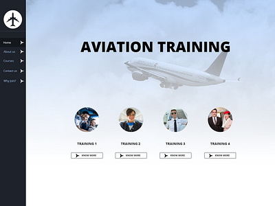 Aviation Training Website Design aviation flight graphic design landing page layout logo plane web design website website design