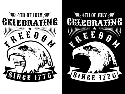 4th Of July T Shirt Design 4th of july american eagle freedom illustration illustrator photoshop poster t shirt t shirt design usa