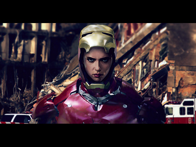 Scarlett Johansson In Iron-Man Suit Avengers. avengers black widow celebrity composing iron man marvel movies photoshop photoshop art scarlett johansson
