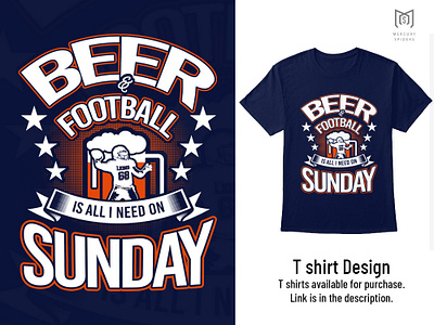 Beer & Football T Shirt Design. american beer football graphic design illustration illustrator mug design photoshop t shirt art t shirt design typogaphy usa