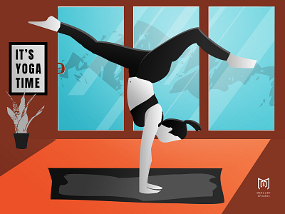 Yoga Illustration. compositing editorial fitness flat design graphic design illustration illustrator leggings photoshop yoga yoga pose