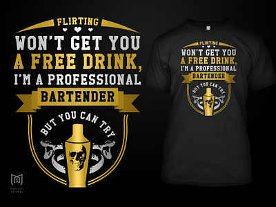 Bartender T Shirt Design