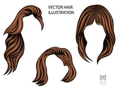 Vector Hair Illustration graphicdesign hairstyle illustration illustrator photoshop vector