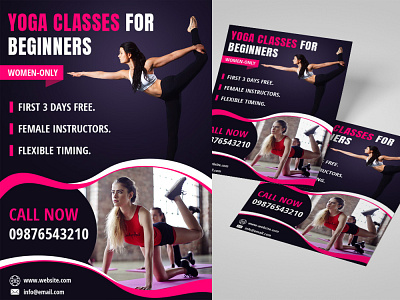 Flyer Design Yoga Class brochure design flyer design leaflet photoshop yoga yoga pose