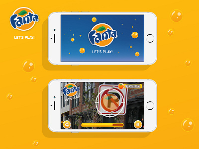 Fanta AR Game Pitch app ar augmented reality game mobile game ui