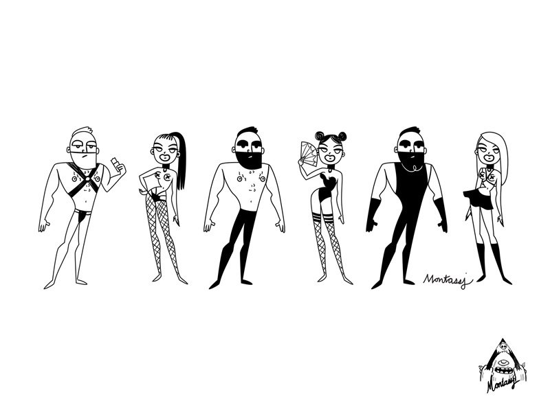 Berlin character naughty kinky sexy babe beard club fetish berlin party rave