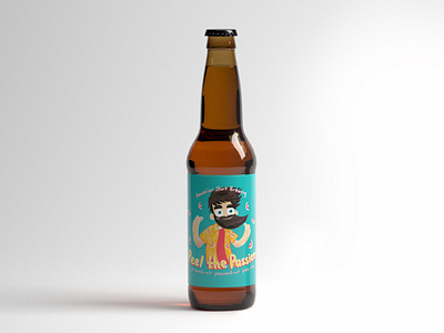 Beer label design with a VERY short deadline alcohol beard beer beer art beer bottle character characters fruit fun hawaiian shirt illustration label label design product design