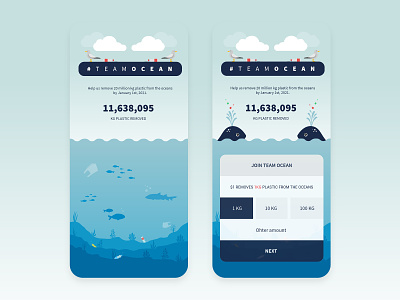 Team Ocean Concept #1 androit app blue concept ios mobile mobile ui ocean team ux water web webdesign website