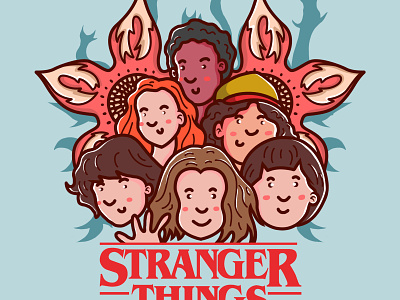 Stranger Things album album art art artw chara cover design illus illustration merc vector