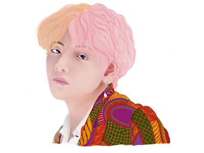 Kim Taehyung adobe art artist design digital digital illustration illustration koeran kpop singer sketch sketchbook sketches tshirtdesign