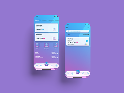 Redesign for scan receipts Mobile App app blue business design interface mobile app mobile ui purple redesign ux