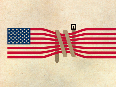Tighten Up america belt flag illustration nyt