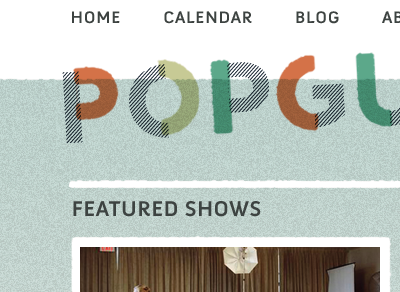 Pop! identity overlay typography website