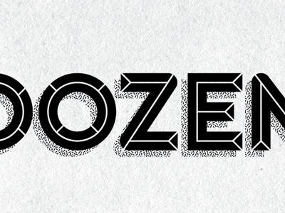 oze lettering shadow type