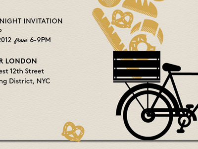 YCN NYC - Ted Baker bike illustration pretzel