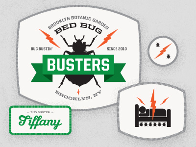 Bed Bug Busters bedbug nyc brooklyn patches identity branding logo