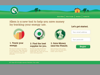 Energy Meter website layout