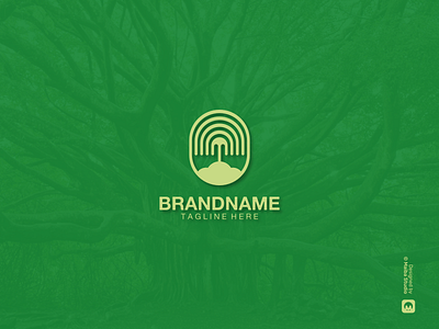 Banyan Tree Logo banyantree flat logo minimalis minimalist tree logo nature plant simple tree tree logo