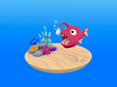 3D Angler Fish