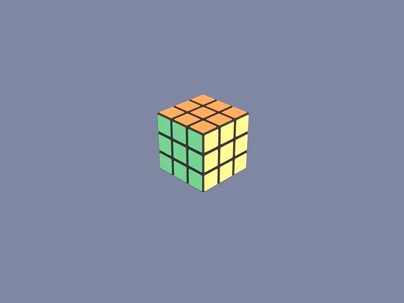 3D Rubik's Cube Animation