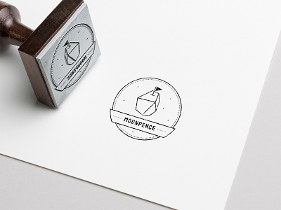 Moonpence Stamp brand brand identity branding emblem idenity logo meteor space stamp typography