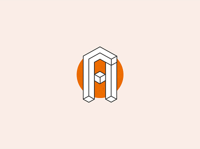 Unused Logo - 1 brand branding escher geometric art geometric logo geometry icon identity illustration logo logodesign logotype minimal orange sun symmetrical symmetry typography