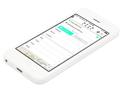 Peep 2 app brand button dashboard interface ios map minimal mobile search ui ux