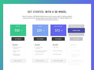 Pricing UI