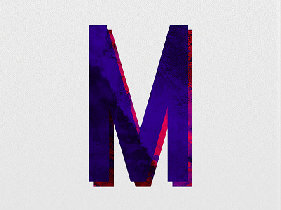 M art branding logo neon original photo poster print texture typography