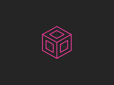 E3 3d brand branding cube escher geometric h identity isometric logo symbol