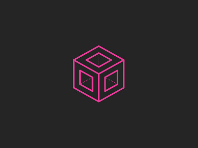 E3 3d brand branding cube escher geometric h identity isometric logo symbol