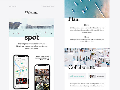 Spot - Onboarding Email app editorial email iphone x marketing on boarding onboarding product typography welcome