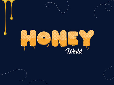 Honey World adobe bee branding design game honey illustrator logo photoshop sweet