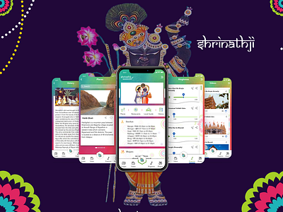 Shrinathji - An Informative Travel App adobe photoshop android app animation app colors design ios marvelapp sketchapp travelapp typography ui uidesign uiux ux uxresearch zeplin