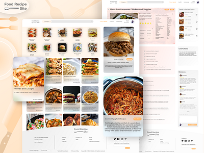 Food Recipe Site eat food gradient design layers non veg recipe spaghetti tamil ui web web design website