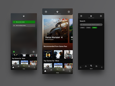 Xbox App Redesign design fluent design mobile app design playstation redesign remix tamil ui ui ux ui design xbox