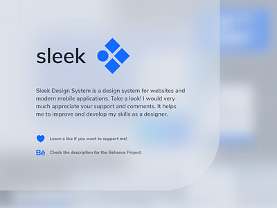 Sleek Design System adobe xd behance branding design logo minimal project system typography ui ui kit ui ux web ux web design webdesign
